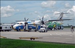 Siem Reap, Cambodia. Air Bangkok airplane.